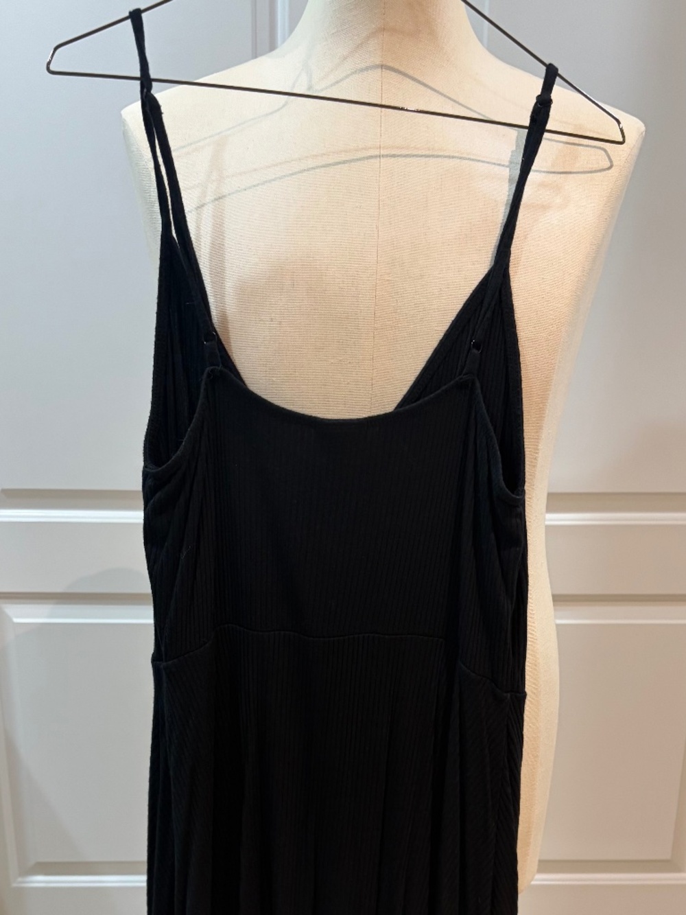 Mossimo Black Ribbed Sleeveless Mini Dress | Flowy Slip Dress Medium